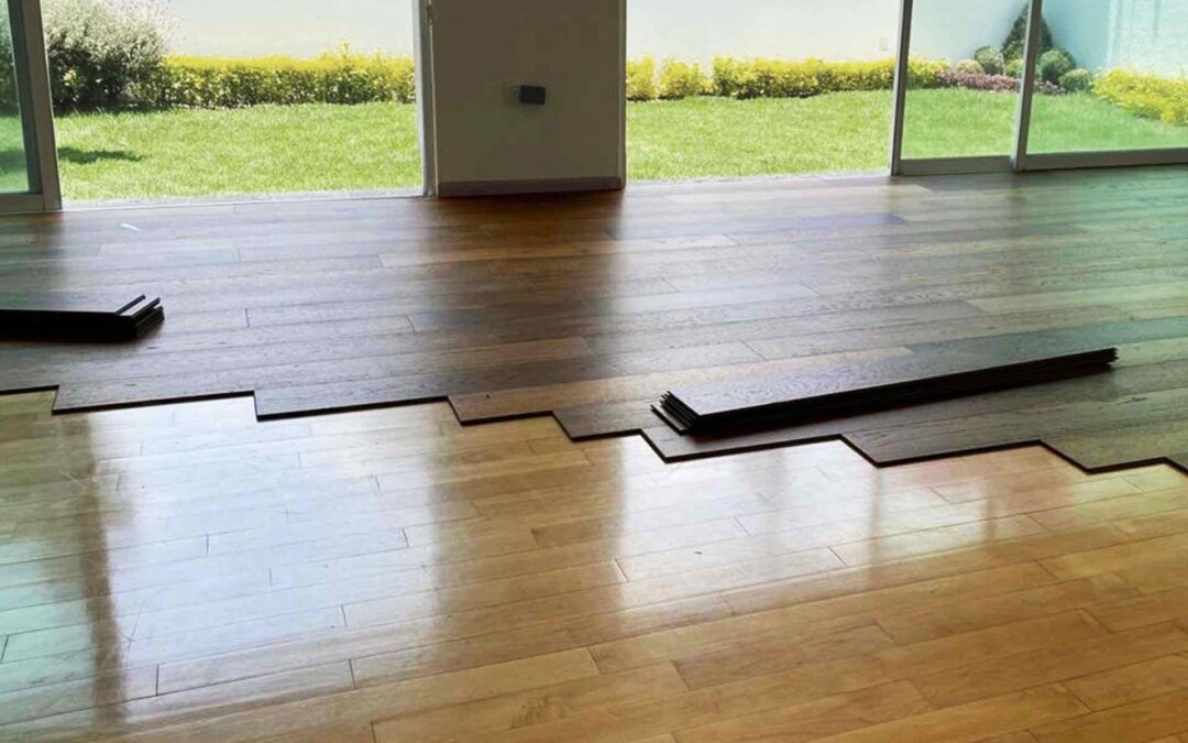 Piso instalado en un espacio interior